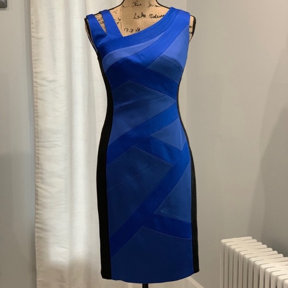 JAX ELECTRIC BLUE AND BLACK FORMAL MIDI - Picture 5 of 9